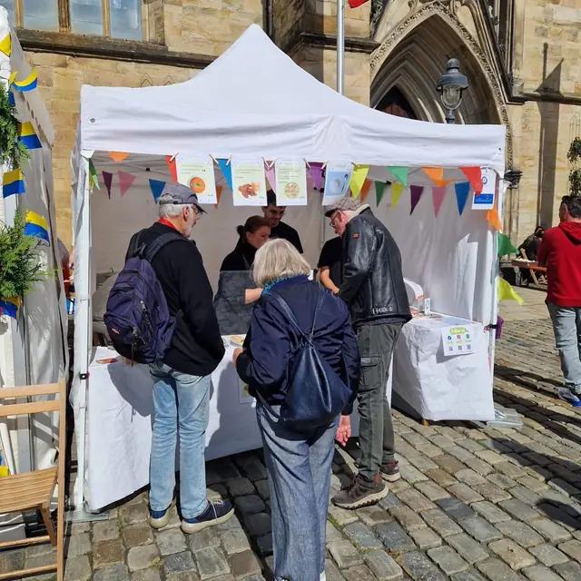Der Stand des Vereins beim Fest der Kulturen in der Innenstadt